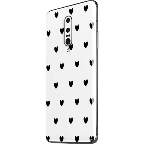 White and Black Hearts OnePlus 7 Pro Skin
