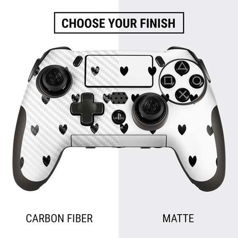 White and Black Hearts PlayStation Scuf Vantage 2 Controller Skin