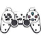 White and Black Hearts PS3 Dual Shock wireless controller Skin