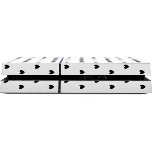 White and Black Hearts PS4 Console Skin