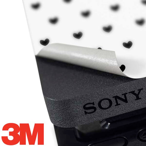 White and Black Hearts PS4 Slim Skin
