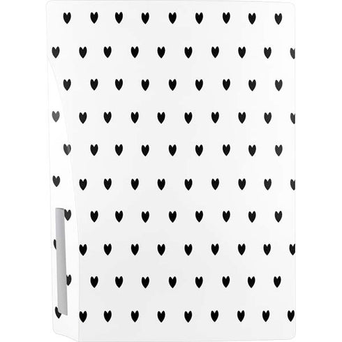 White and Black Hearts PS5 Console Skin