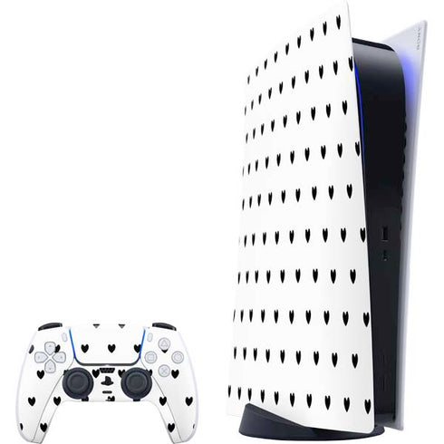 White and Black Hearts PS5 Digital Edition Bundle Skin