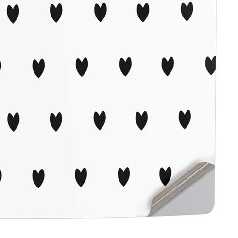 White and Black Hearts PS5 Slim Digital Edition Console Skin