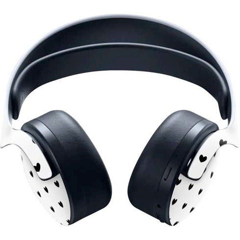 White and Black Hearts PULSE 3D Wireless Headset for PS5 Skin