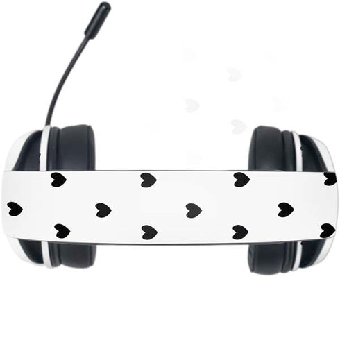 White and Black Hearts Razer Kraken X Skin
