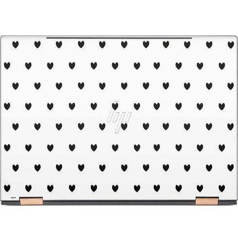 White and Black Hearts HP Spectre Skin