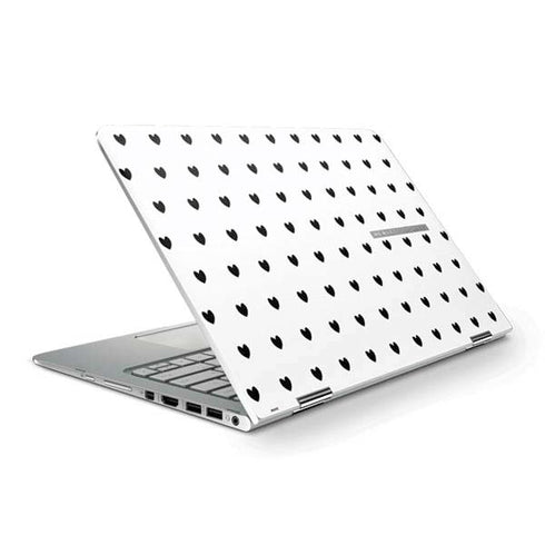 White and Black Hearts HP Spectre Skin