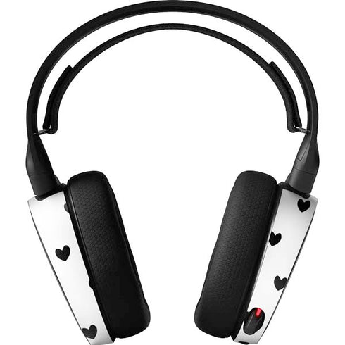 White and Black Hearts SteelSeries Arctis 5 Skin