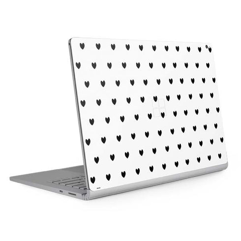 White and Black Hearts Surface Book 2 15in Skin