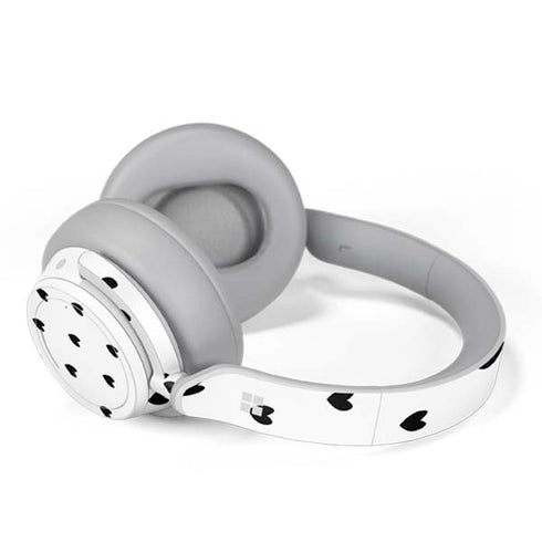 White and Black Hearts Surface Headphones Skin
