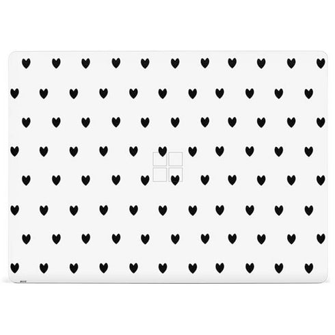 White and Black Hearts Surface Laptop 2 Skin