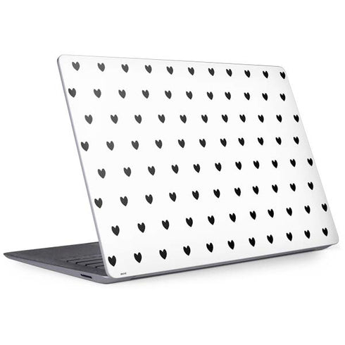 White and Black Hearts Surface Laptop 3 13.5in Skin
