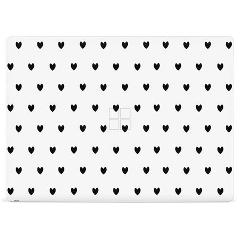 White and Black Hearts Surface Laptop 3 13.5in Skin