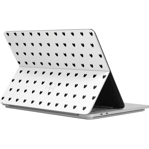 White and Black Hearts Surface Laptop Studio Skin