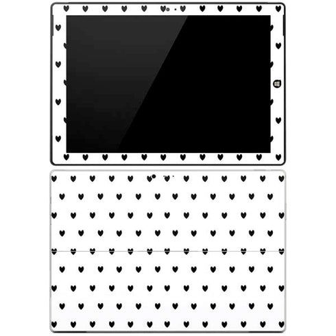 White and Black Hearts Surface Pro 3 Skin
