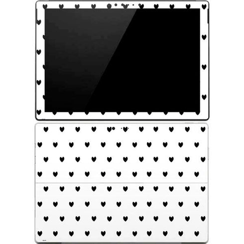 White and Black Hearts Surface Pro 4 Skin