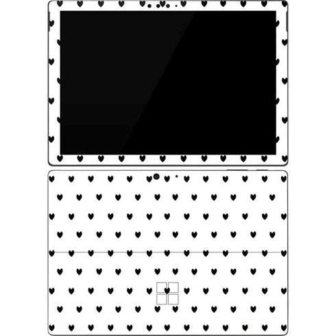 White and Black Hearts Surface Pro 7 Skin