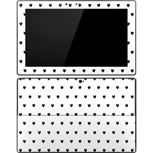 White and Black Hearts Surface Pro Tablet Skin