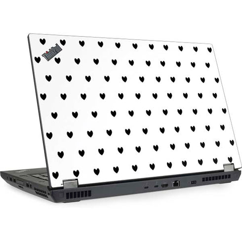 White and Black Hearts Lenovo ThinkPad Skin