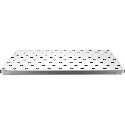 White and Black Hearts Universal Laptop 12in (9.8 x 6.8in) Skin