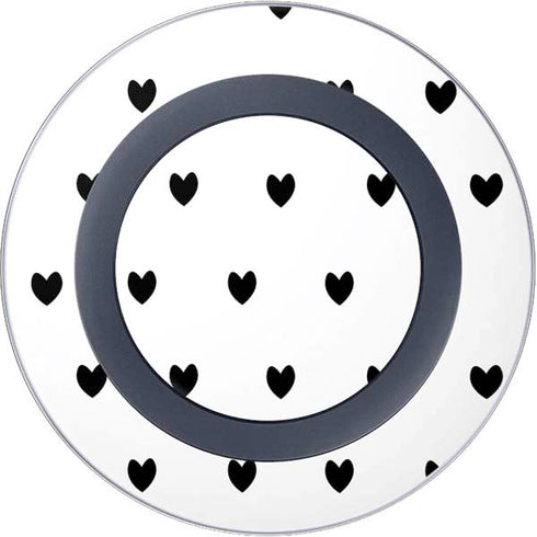 White and Black Hearts Wireless Charger Skin