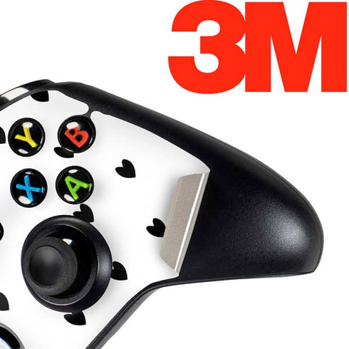 White and Black Hearts Xbox One Controller Skin