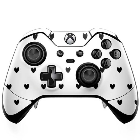 White and Black Hearts Xbox One Elite Controller Skin