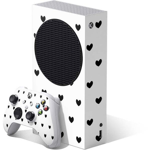 White and Black Hearts Xbox Series S Bundle Skin