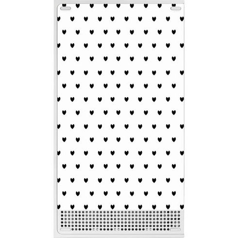 White and Black Hearts Xbox Series S Console Skin