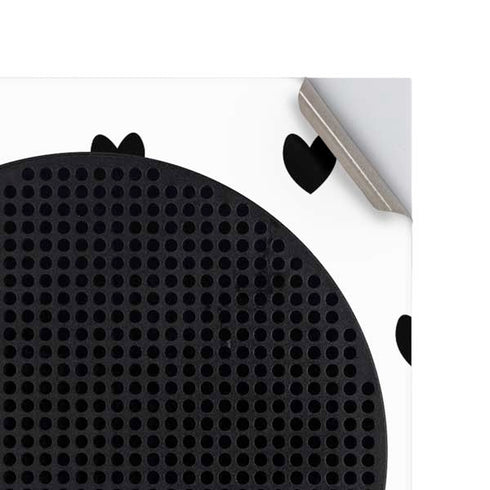 White and Black Hearts Xbox Series S Console Skin