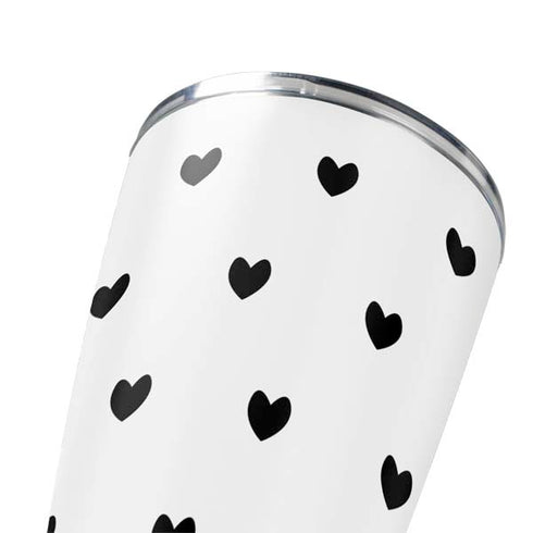White and Black Hearts Yeti 20oz Tumbler Skin