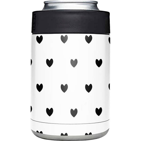 White and Black Hearts Yeti Colster Can Insulator Skin
