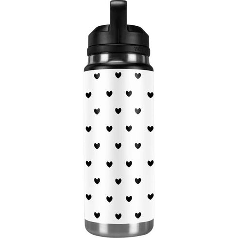 White and Black Hearts YETI Rambler 26oz Bottle Skin