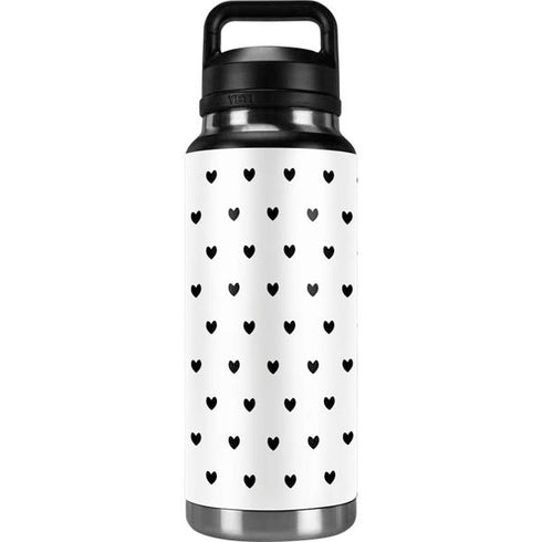 White and Black Hearts YETI Rambler 36oz Bottle Skin