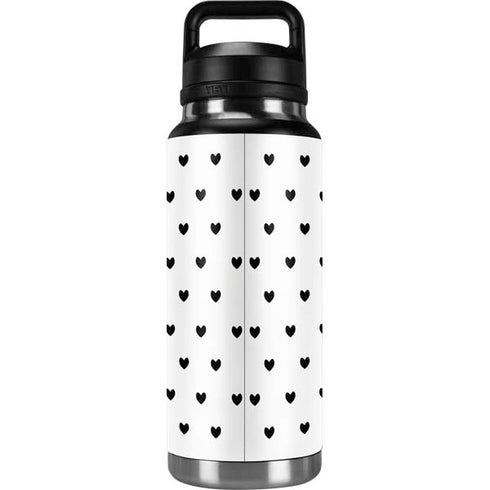 White and Black Hearts YETI Rambler 36oz Bottle Skin
