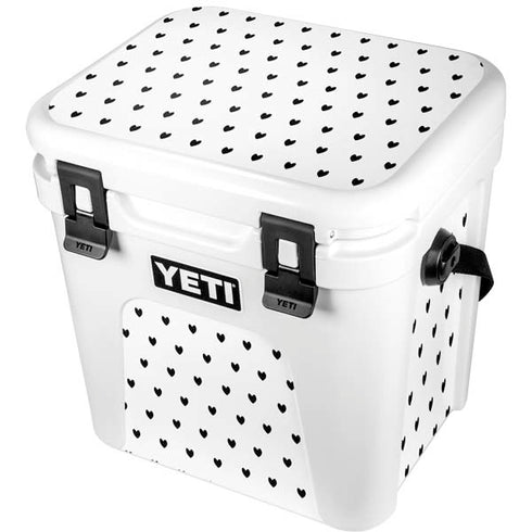 White and Black Hearts YETI Roadie 24 Hard Cooler Skin