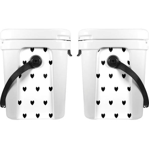 White and Black Hearts YETI Roadie 24 Hard Cooler Skin
