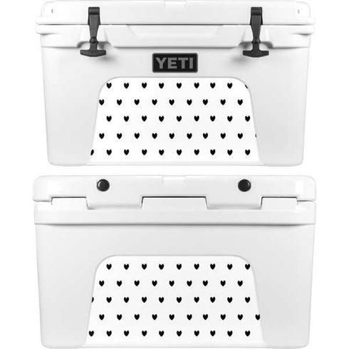 White and Black Hearts YETI Tundra 45 Hard Cooler Skin