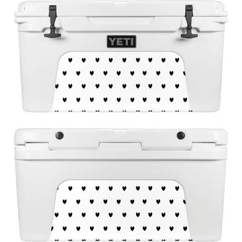 White and Black Hearts YETI Tundra 75 Hard Cooler Skin