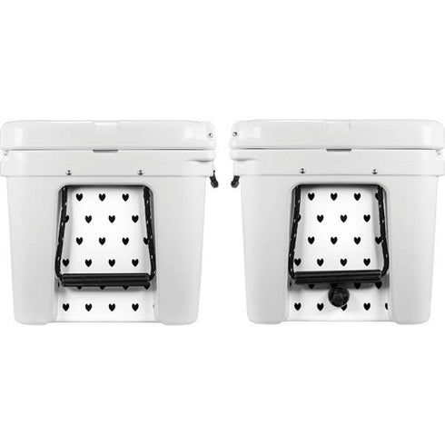 White and Black Hearts YETI Tundra 75 Hard Cooler Skin