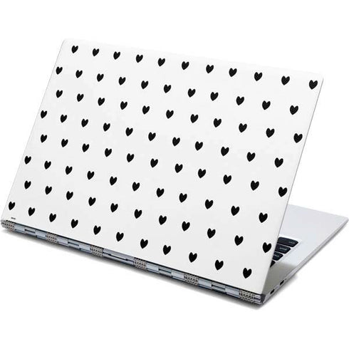 White and Black Hearts Yoga 910 2-in-1 14in Touch-Screen Skin
