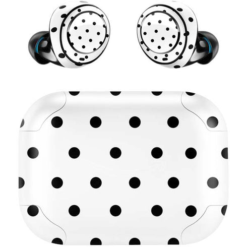 White and Black Polka Dots Amazon Echo Buds Skin