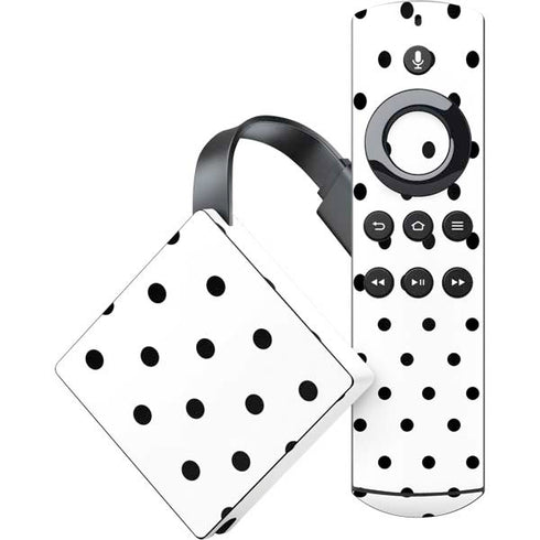 White and Black Polka Dots Amazon Fire TV Skin