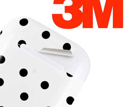 White and Black Polka Dots Apple AirPods 2 Skin