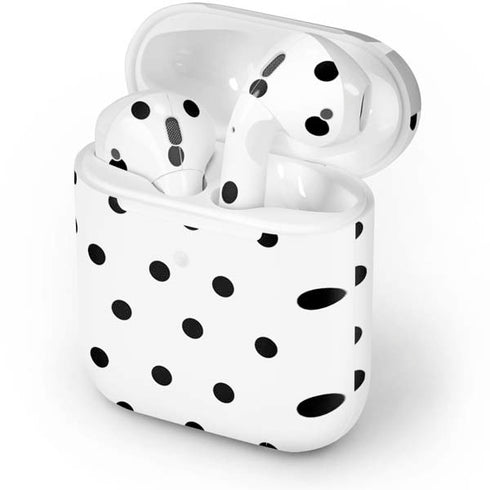 White and Black Polka Dots Apple AirPods 2 Skin