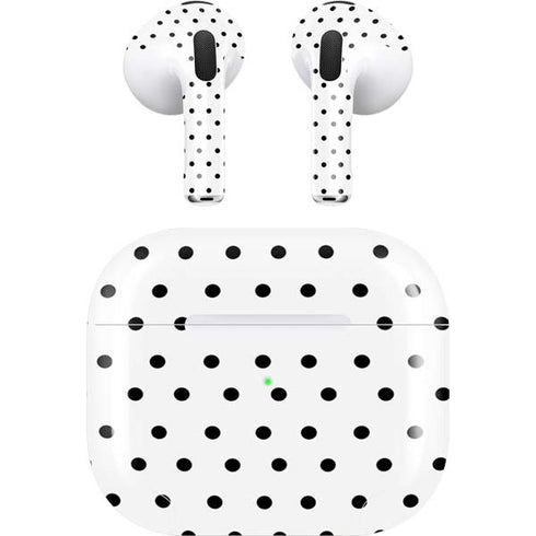 White and Black Polka Dots Apple AirPods (3rd Gen 2021) Skin