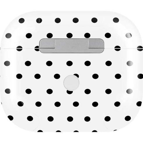 White and Black Polka Dots Apple AirPods (3rd Gen 2021) Skin