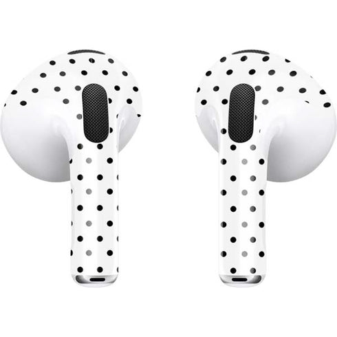 White and Black Polka Dots Apple AirPods (3rd Gen 2021) Skin