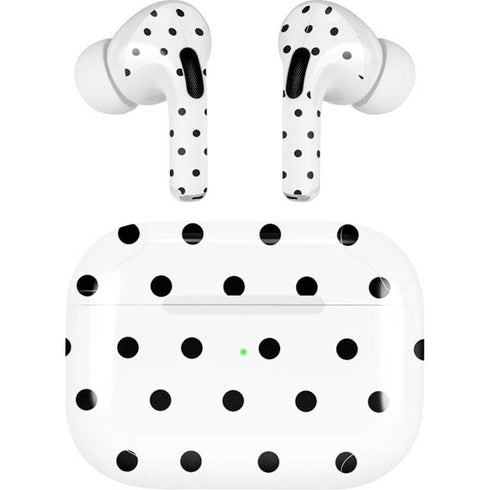 White and Black Polka Dots Apple AirPods Pro Skin